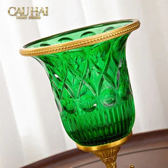 Maison Couture - Bình Hoa Pha Lê Brasson Papillon Emerald H30-CẬU HAI HOME DECOR
