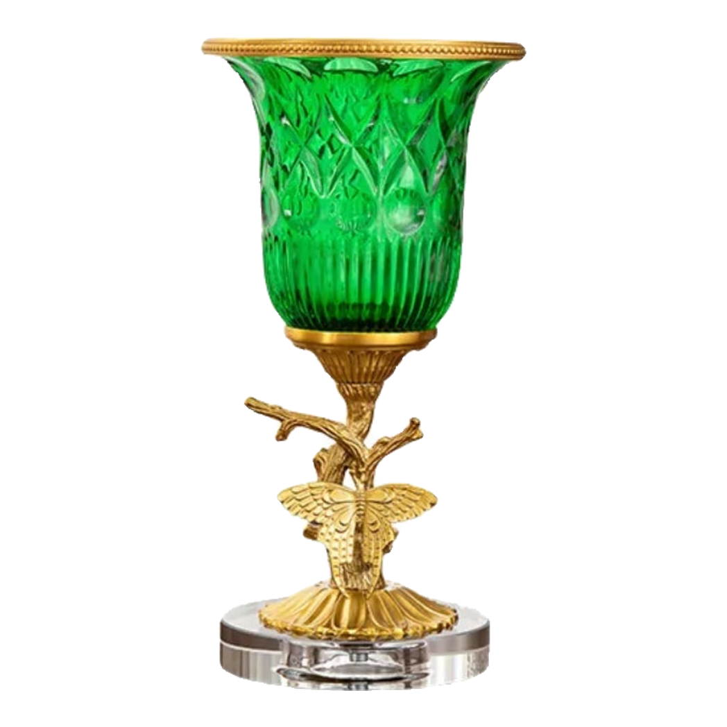 Maison Couture - Bình Hoa Pha Lê Brasson Papillon Emerald H30
