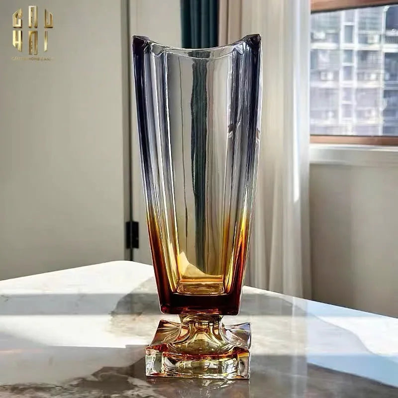 Maison Couture - Bình Hoa Pha Lê Goblet V Class Azure Medusa Cristalleries Vase H36-BÌNH HOA-CẬU HAI HOME DECOR