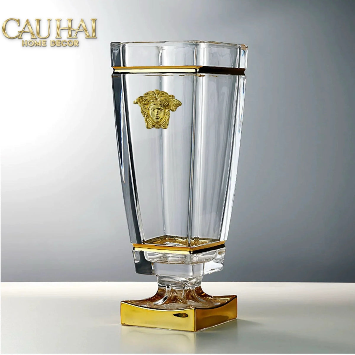Maison Couture - Bình Hoa Pha Lê V Class Critalleries Obelish Meduse Vase H36x11 M13.5-BÌNH HOA-CẬU HAI HOME DECOR-CẬU HAI HOME DECOR