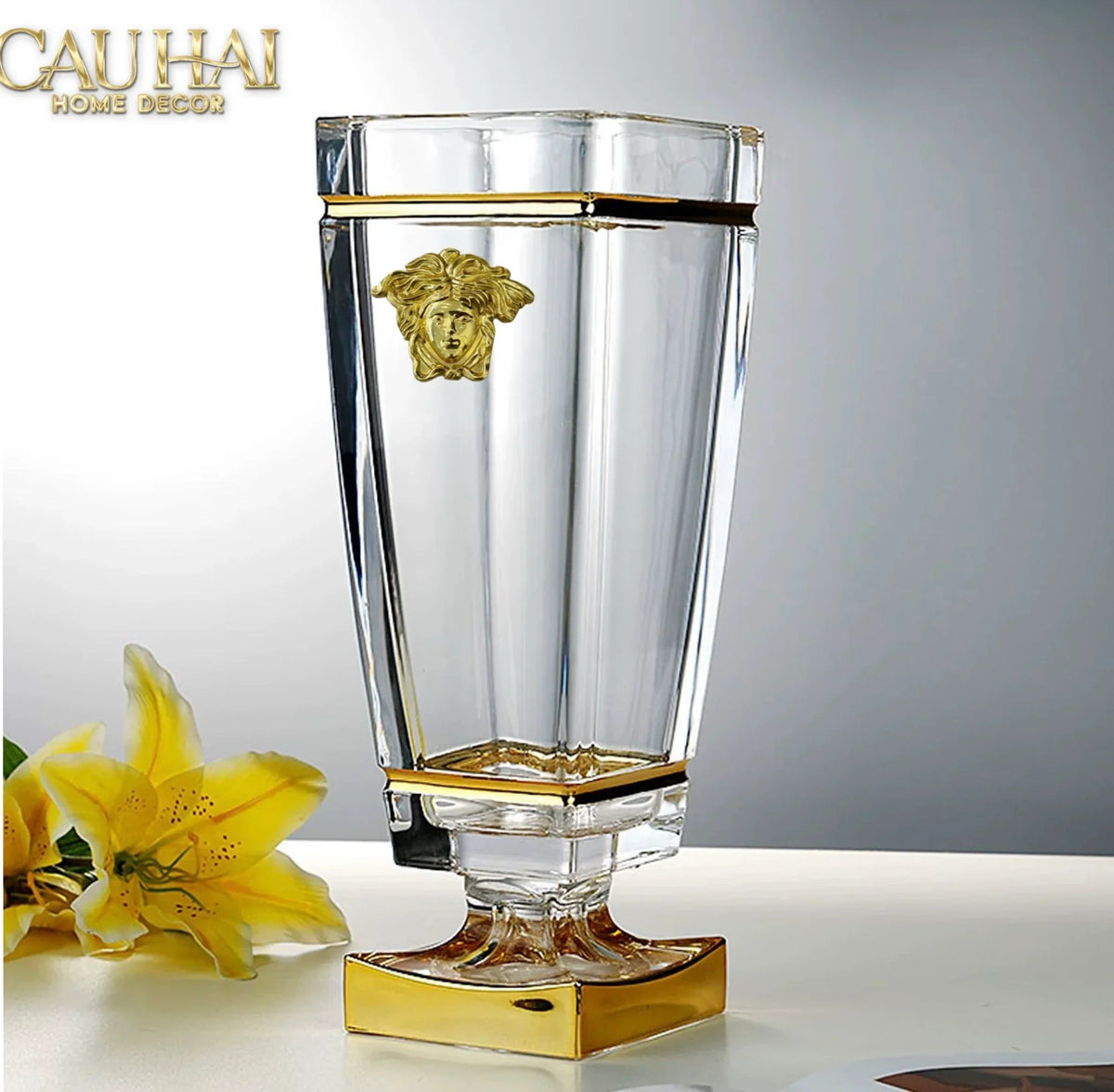 Maison Couture - Bình Hoa Pha Lê V Class Critalleries Obelish Meduse Vase H36x11 M13.5-BÌNH HOA-CẬU HAI HOME DECOR-CẬU HAI HOME DECOR