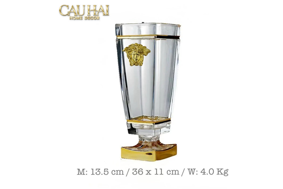 Maison Couture - Bình Hoa Pha Lê V Class Critalleries Obelish Meduse Vase H36x11 M13.5-BÌNH HOA-CẬU HAI HOME DECOR-CẬU HAI HOME DECOR