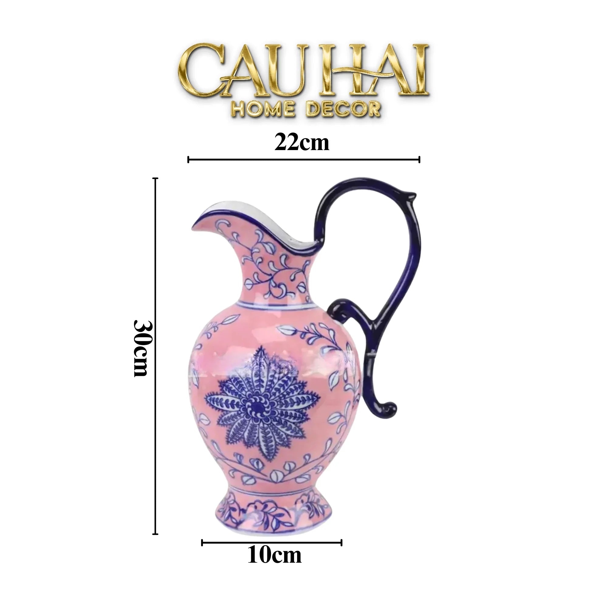 Maison Couture - Bình Hoa Pitcher Form – Fiorenza Duo Lumière Pocerlain Vases-BÌNH HOA-CẬU HAI HOME DECOR