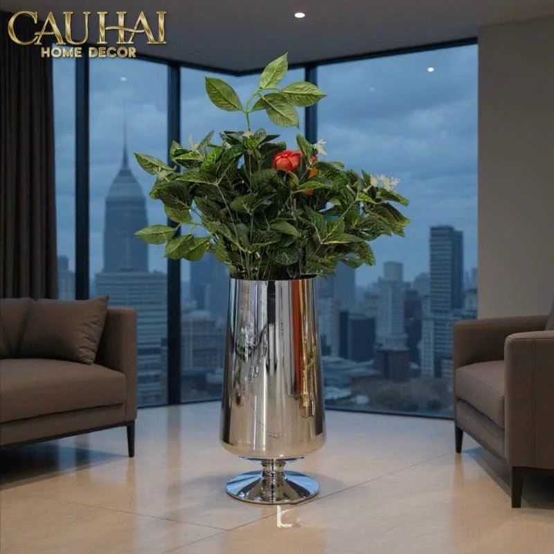 Maison Couture - Bình Hoa Platinum Cristallerie Platinum Elysium. 14x34-BÌNH HOA-CẬU HAI HOME DECOR
