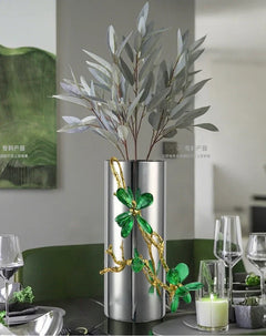 Maison Couture - Bình Hoa Platium Đá Pha Lê Emerald Métallique Aurum Branche 17x14x31-BÌNH HOA-CẬU HAI HOME DECOR