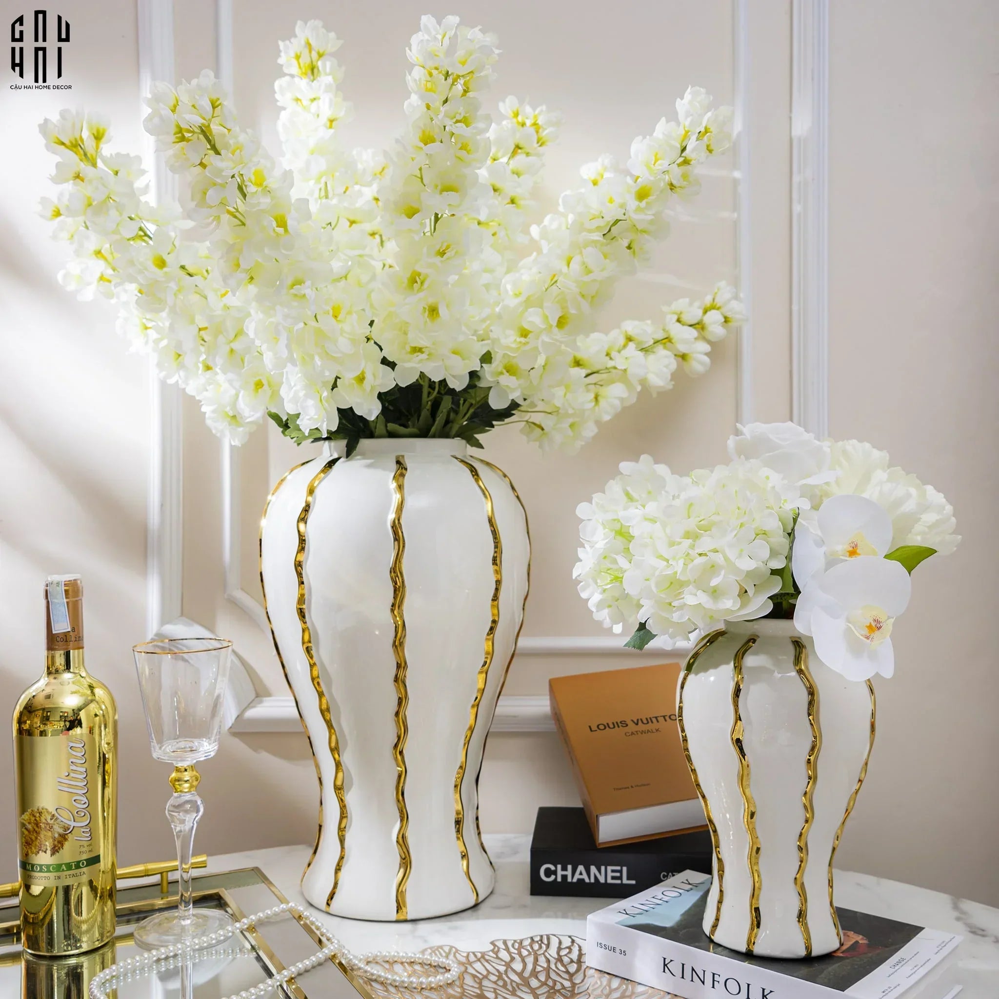 Maison Couture - Bình Hoa Porcelain Atelier Flynn H60-CẬU HAI HOME DECOR