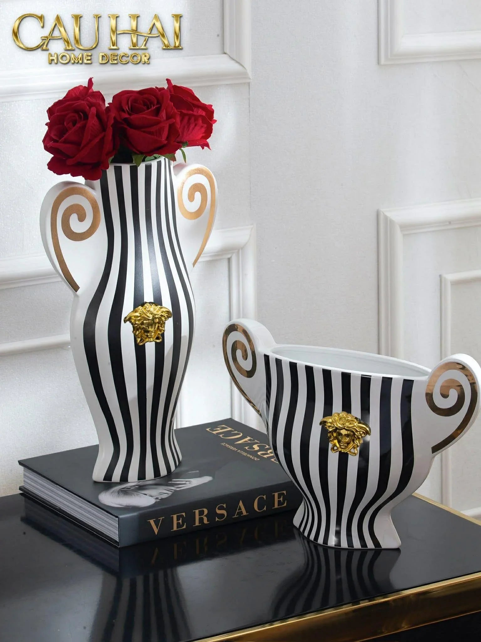 Maison Couture - Bình Hoa Renaissance Grecque Soho Medusa S22/S36-CẬU HAI HOME DECOR