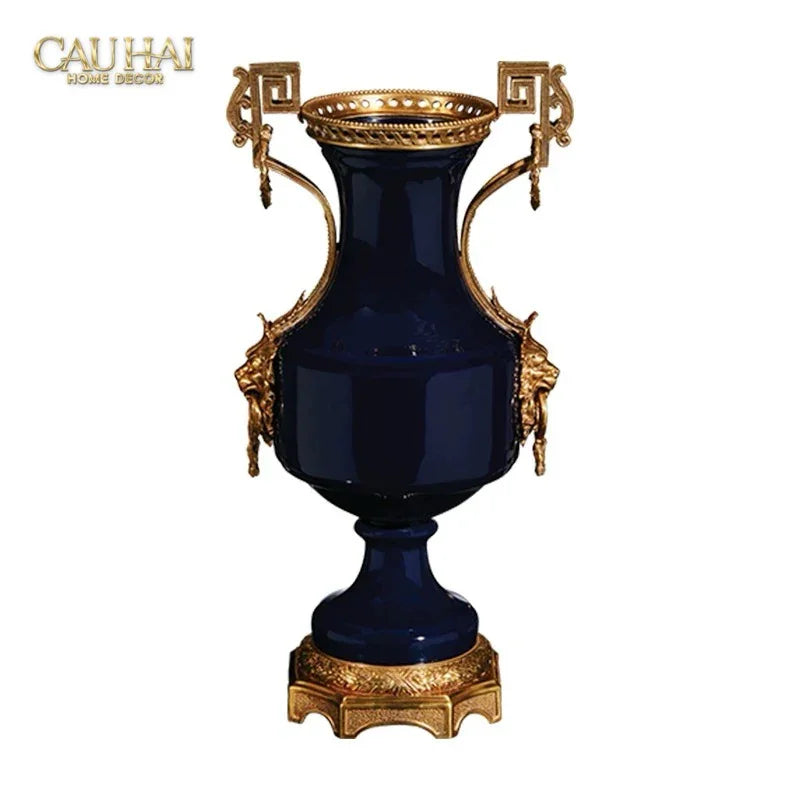 Maison Couture – Bình Hoa Sứ Đồng Imperium Empire Amphora Of Dionysus - Barocco Divine Vase H52-BÌNH HOA-CẬU HAỊ HOME DECOR-CẬU HAI HOME DECOR