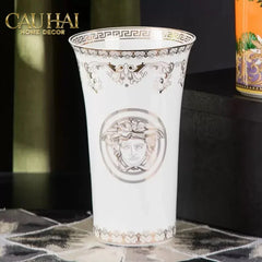 Maison Couture - Bình Hoa Sứ Tráng Men Cao Cấp V Class - Medusa Timeless Mythology 17x30.5-CẬU HAI HOME DECOR