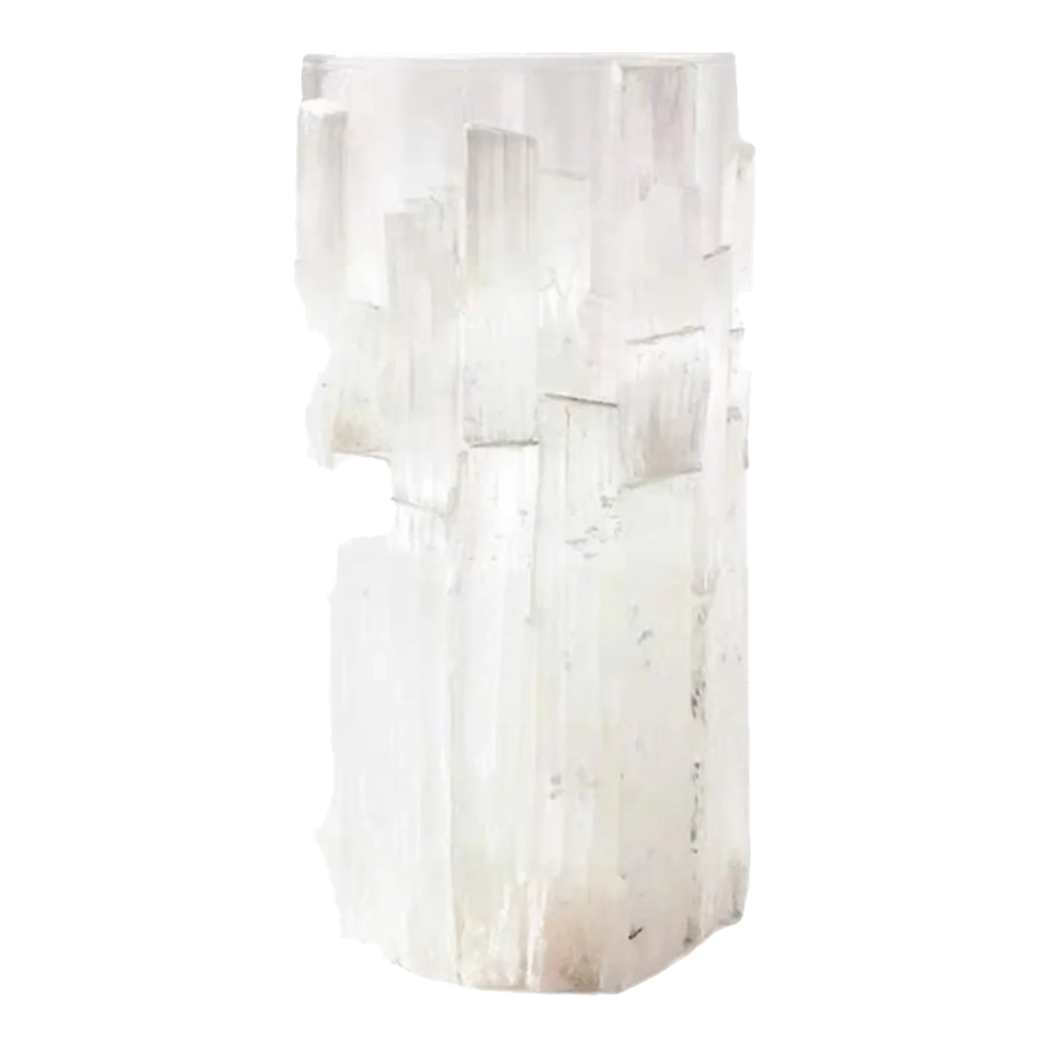 Maison Couture - Bình Hoa Thạch Anh Trắng Elite Quartz Allure Gemstone Vases H30