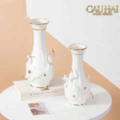 Maison Couture - Bình Hoa Thiên Nga - Odette Impériale Swan Princess Vase H31-BÌNH HOA-CẬU HAI HOME DECOR
