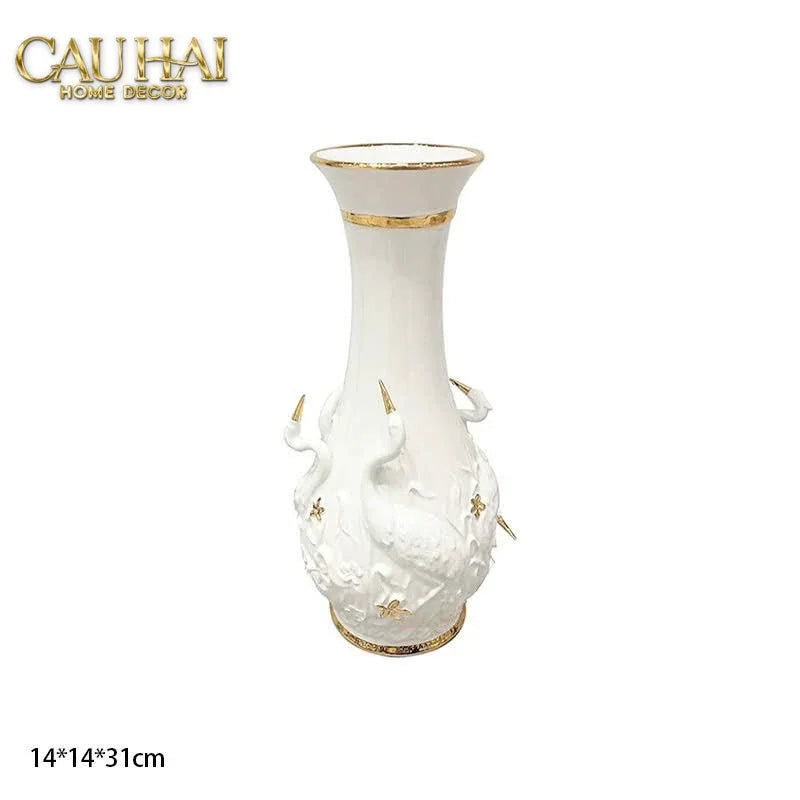 Maison Couture - Bình Hoa Thiên Nga - Odette Impériale Swan Princess Vase H31-BÌNH HOA-CẬU HAI HOME DECOR