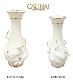 Maison Couture - Bình Hoa Thiên Nga - Odette Impériale Swan Princess Vase H31-BÌNH HOA-CẬU HAI HOME DECOR