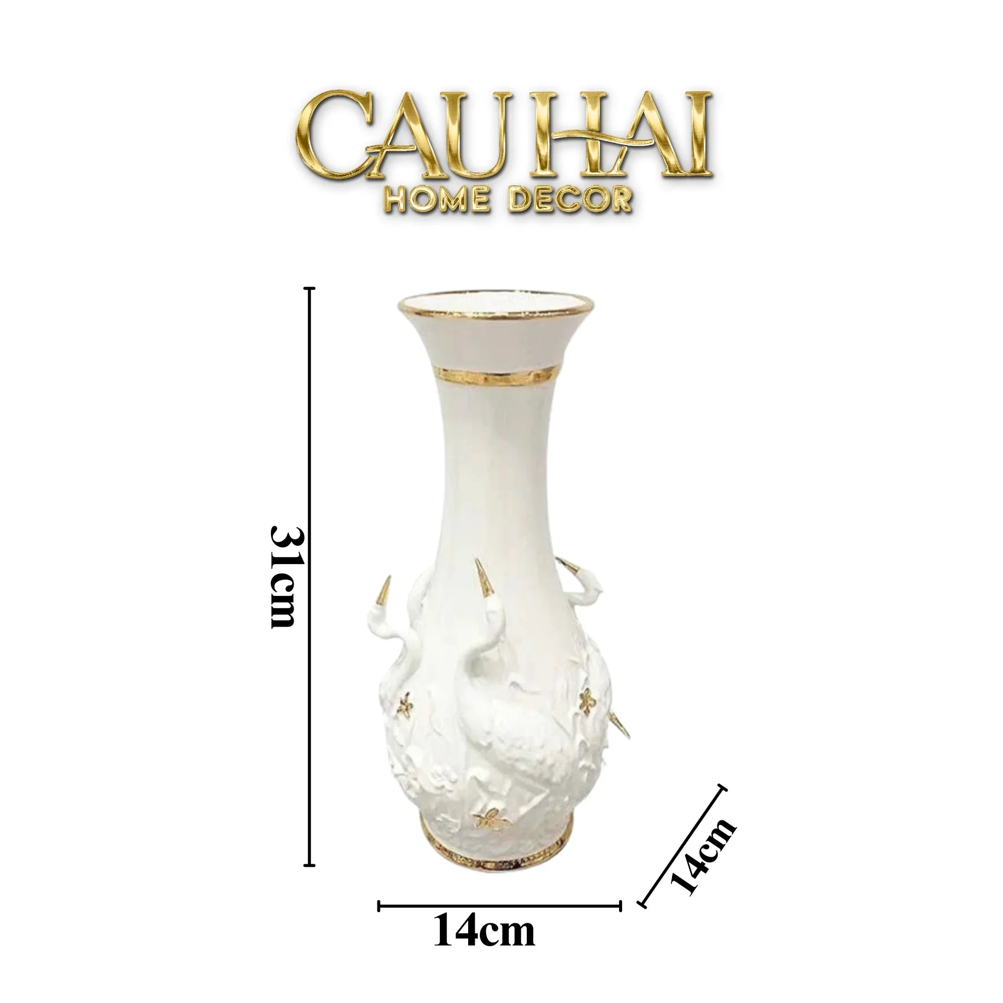 Maison Couture - Bình Hoa Thiên Nga - Odette Impériale Swan Princess Vase H31-BÌNH HOA-CẬU HAI HOME DECOR