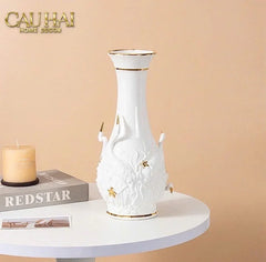 Maison Couture - Bình Hoa Thiên Nga - Odette Impériale Swan Princess Vase H31-BÌNH HOA-CẬU HAI HOME DECOR