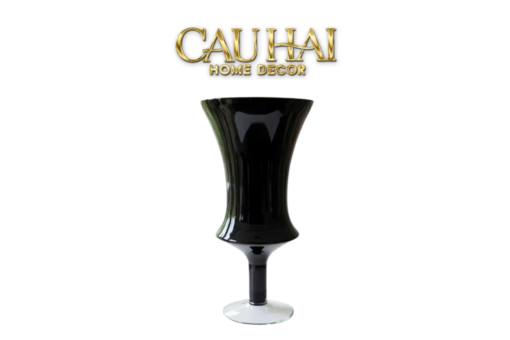 Maison Couture - Bình Hoa Thuỷ Tinh Colonne Noire Lacquered Glaze Vases-BÌNH HOA-CẬU HAI HOME DECOR