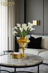 Maison Couture - Bình Hoa Thuỷ Tinh Mạ Vàng Calice d’Or Lacquered 40-BÌNH HOA-CẬU HAI HOME DECOR