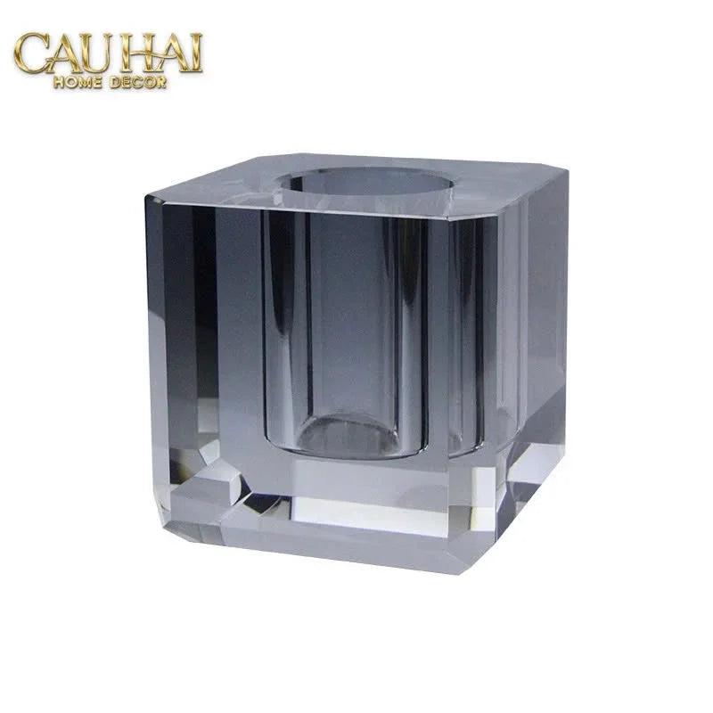 Maison Couture - Bình Lọ Hoa Pha Lê Lập Phương Savoir Ambre Cube Vase – Modern Cristalleries Block 10x10x10-BÌNH HOA-CẬU HAI HOME DECOR