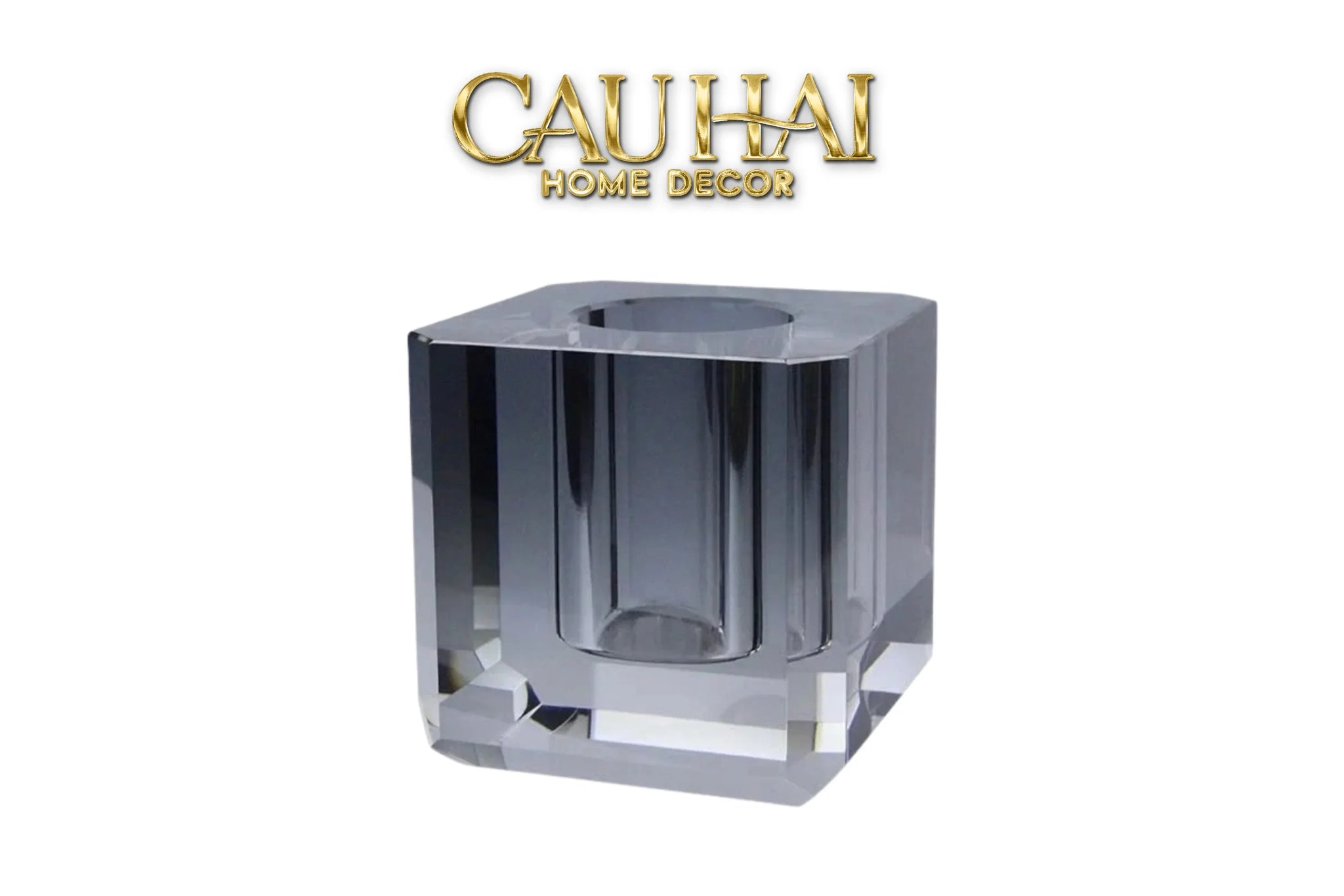 Maison Couture - Bình Lọ Hoa Pha Lê Lập Phương Savoir Ambre Cube Vase – Modern Cristalleries Block 10x10x10-BÌNH HOA-CẬU HAI HOME DECOR