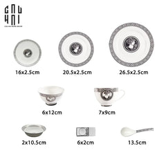 Maison Couture - Bộ Đĩa Âu 1 Người Dinner Set Au Revoir Eleanor 8Pcs-SET BÌNH TRÀ-CẬU HAI HOME DECOR