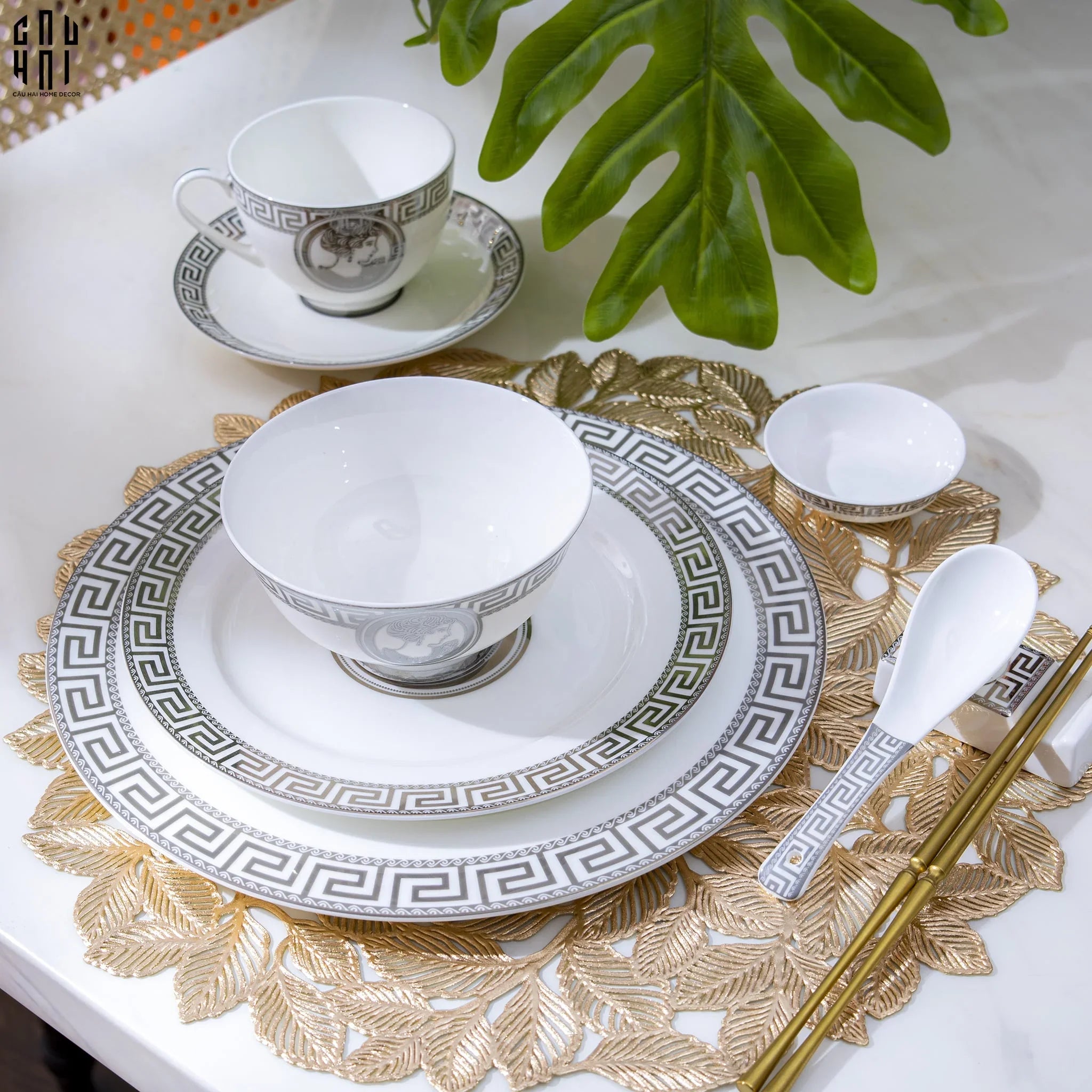 Maison Couture - Bộ Đĩa Âu 1 Người Dinner Set Au Revoir Eleanor 8Pcs-SET BÌNH TRÀ-CẬU HAI HOME DECOR