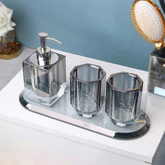 Maison Couture - Bộ Phụ Kiện Nhà Tắm Cristalleries Facette Graphite 4 Pcs-Set nhà tắm bathroom vanities-CẬU HAI HOME DECOR