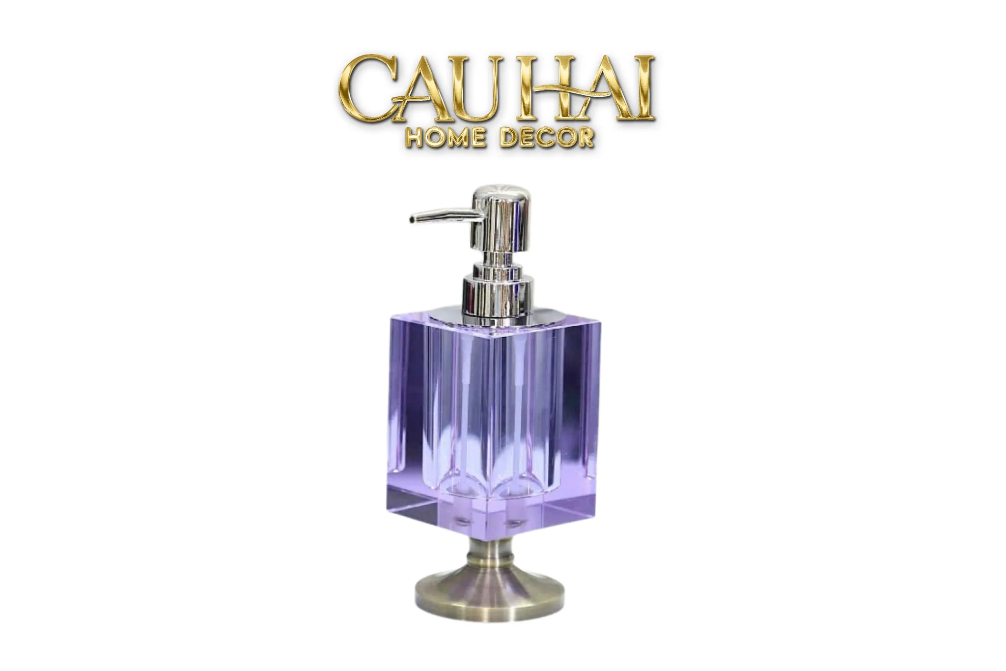 Maison Couture – Chai Kit Lotion Deepsea Blue Cristalleries Cube Impérial Vanities 8.5x7x19.5 220Ml-PHỤ KIỆN NHÀ TẮM-CẬU HAI HOME DECOR