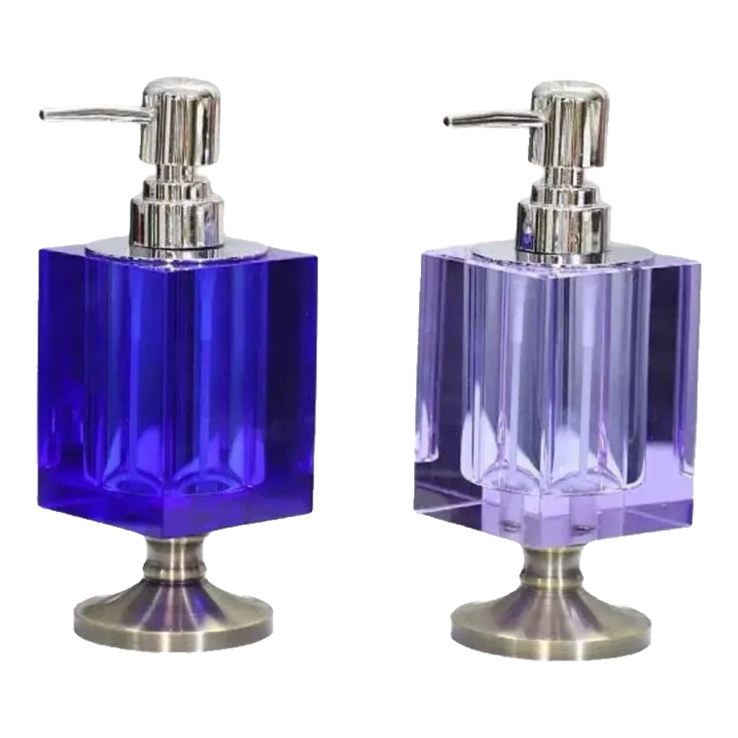 Maison Couture – Chai Kit Lotion Deepsea Blue Cristalleries Cube Impérial Vanities 8.5x7x19.5  220Ml