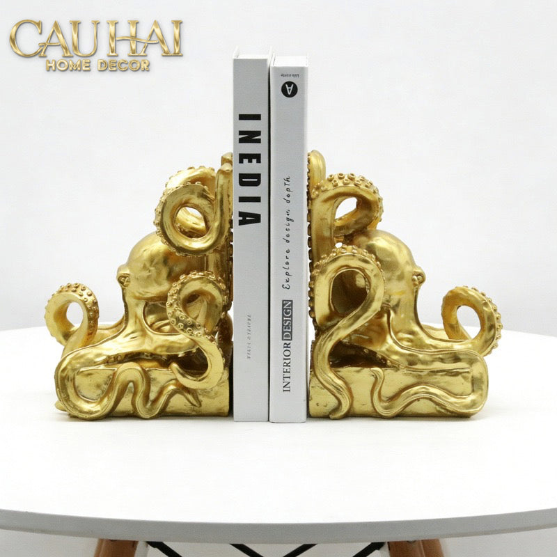 Maison Couture - Chặn Sách Bạch Tuộc Octavia D’Or 30×13×H20-SÁCH TRANG TRÍ-CẬU HAI HOME DECOR