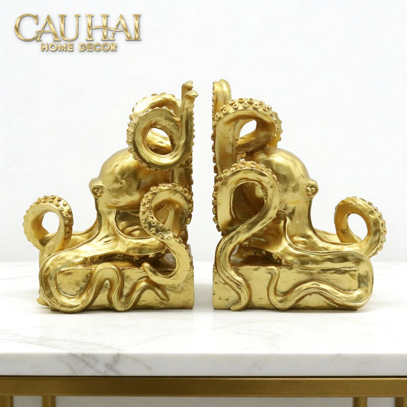 Maison Couture - Chặn Sách Bạch Tuộc Octavia D’Or 30×13×H20-SÁCH TRANG TRÍ-CẬU HAI HOME DECOR