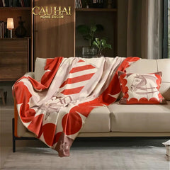 Maison Couture - Chăn Sofa Rouge l Velour Équestre Médaillon Velvet Blanket 150-CHĂN SOFA-CẬU HAI HOME DECOR