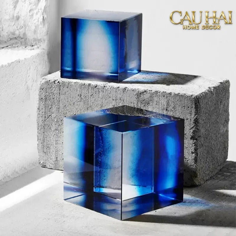 Maison Couture - Đế Đá Pha Lê Lập Phương Milky Way Cristalleries Stones Eight³ 8³-TƯỢNG TRANG TRÍ-CẬU HAI HOME DECOR