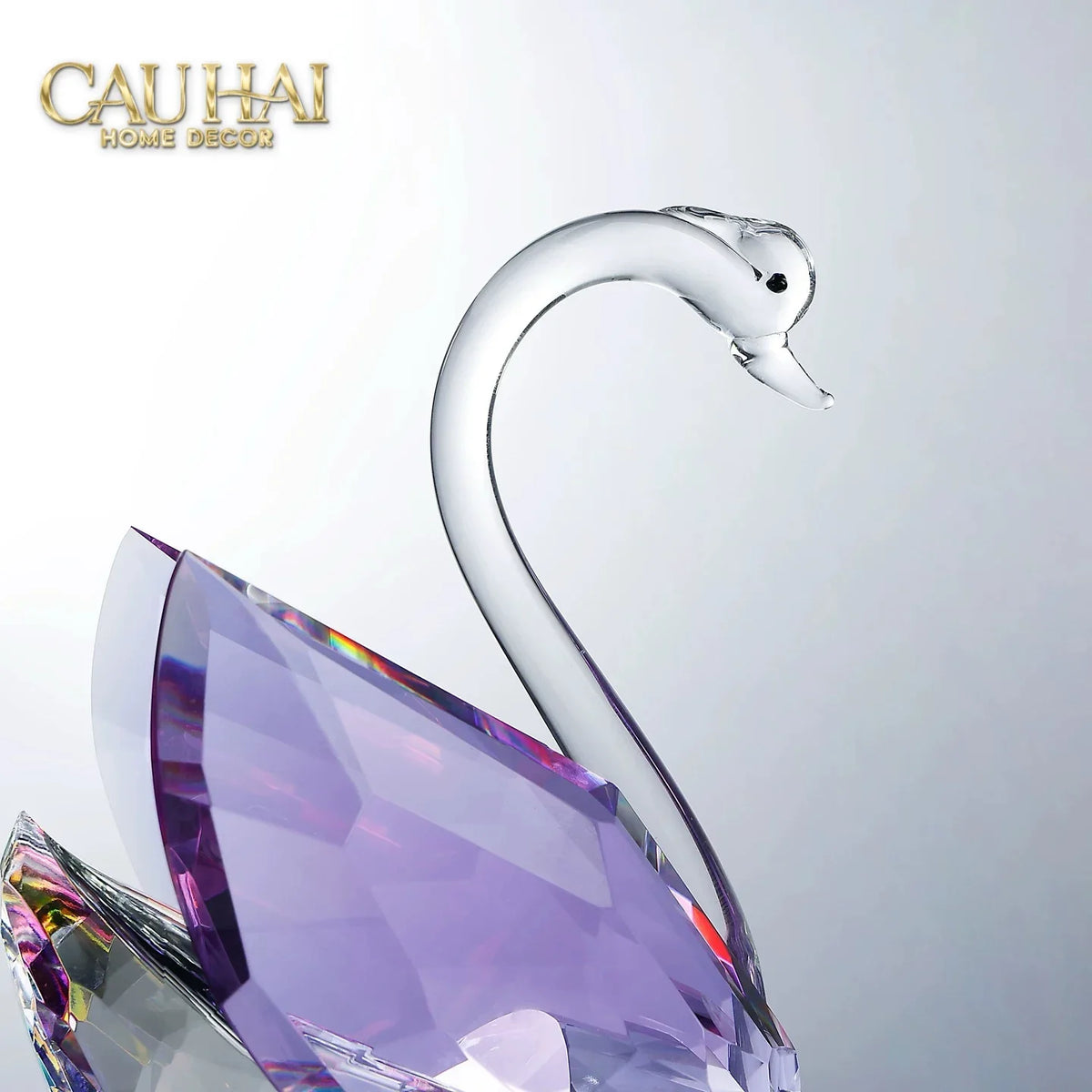 Maison Couture - Đế Đỡ Rượu Thiên Nga Pha Lê Cao Cấp Critalleries Divinity Swan Wine Holder 20x28-GIÁ ĐỠ CHAI RƯỢU-CẬU HAI HOME DECOR-CẬU HAI HOME DECOR