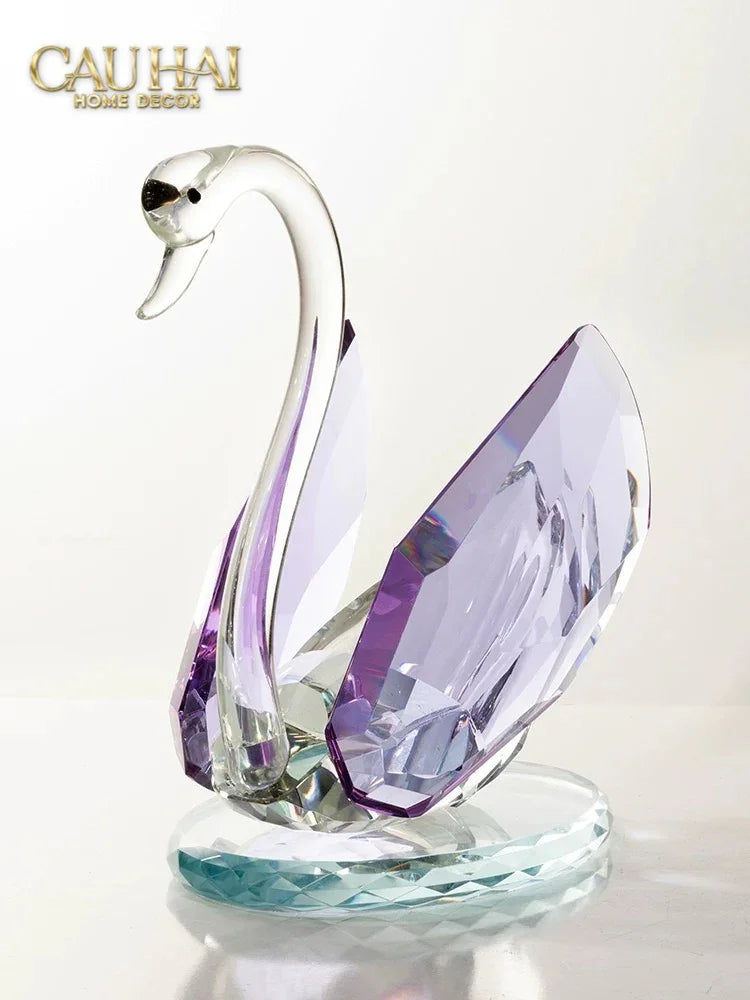 Maison Couture - Đế Đỡ Rượu Thiên Nga Pha Lê Cao Cấp Critalleries Divinity Swan Wine Holder 20x28-GIÁ ĐỠ CHAI RƯỢU-CẬU HAI HOME DECOR-CẬU HAI HOME DECOR