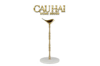Maison Couture - Đế Giấy Lau Bếp / Giấy Ăn Bằng Đồng Đá Marble Finial Bird Paper Towel Stand 15x34-Paper Towel Stand-CẬU HAI HOME DECOR