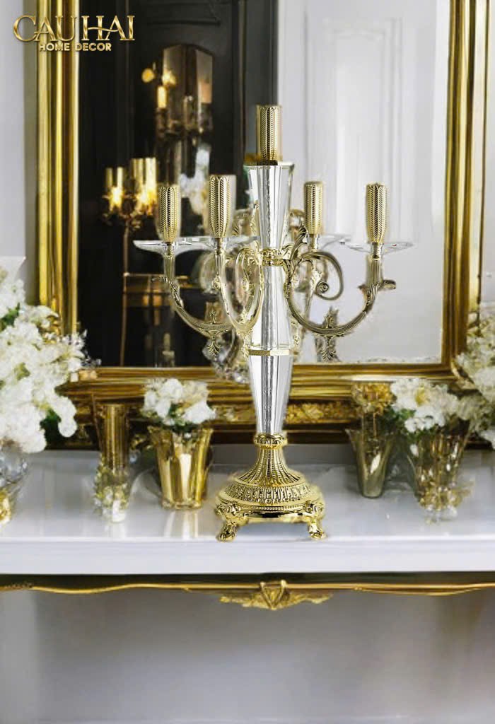 Maison Couture - Đế Nến Pha Lê Cristalleries Versailles Chanderlier H47-ĐẾ NẾN-CẬU HAI HOME DECOR