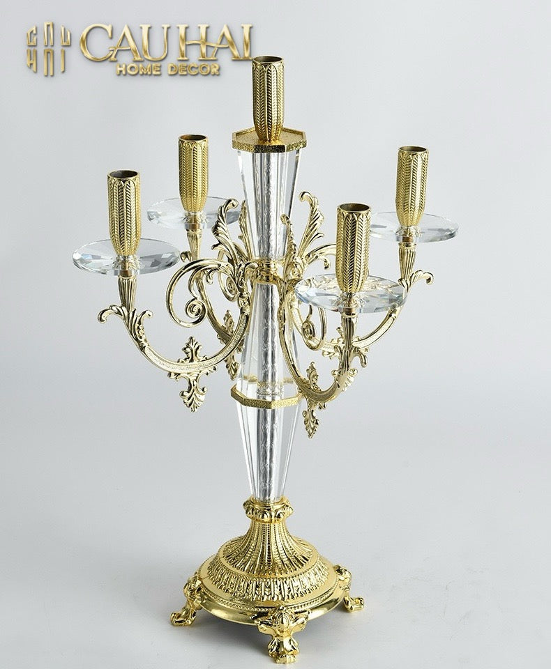 Maison Couture - Đế Nến Pha Lê Cristalleries Versailles Chanderlier H47-ĐẾ NẾN-CẬU HAI HOME DECOR