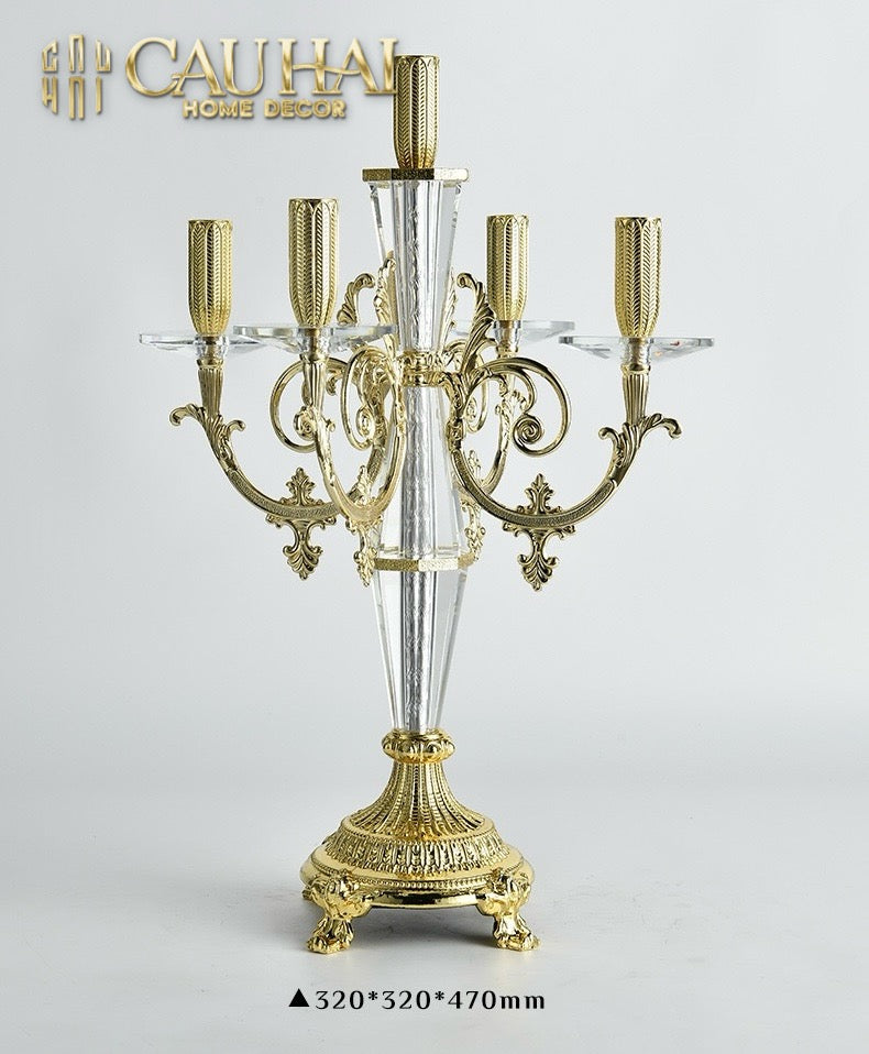 Maison Couture - Đế Nến Pha Lê Cristalleries Versailles Chanderlier H47-ĐẾ NẾN-CẬU HAI HOME DECOR