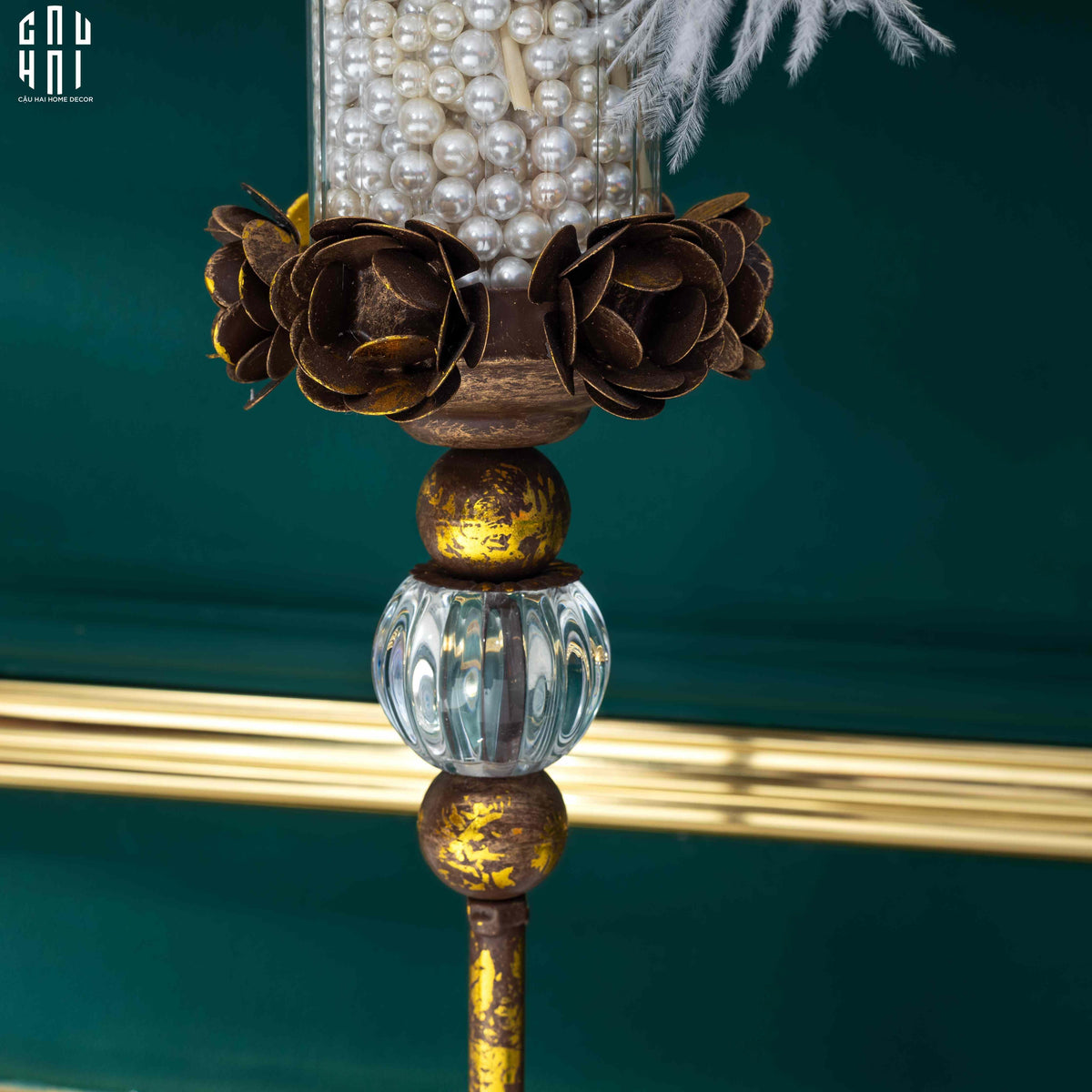 Maison Couture – Đế Nến Rustic Stephane Antique D’Or-ĐẾ NẾN-Đối tác tại Trung Quốc theo từng đơn đặt hàng-CẬU HAI HOME DECOR