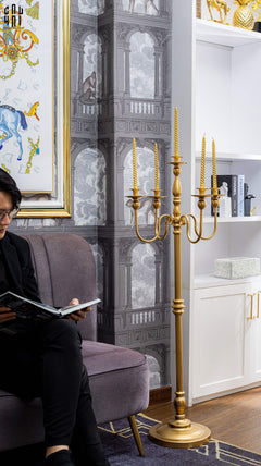 Maison Couture – Đế Nến Sàn Impérial Candelabre Baroque Éclat H122-ĐẾ NẾN-CẬU HAI HOME DECOR