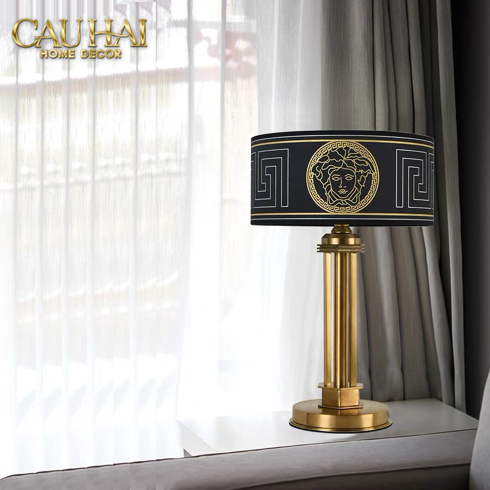 Maison Couture - Đèn Bàn Brasson Signature Medusa Noir 30x30x50-ĐÈN BÀN-CẬU HAI HOME DECOR