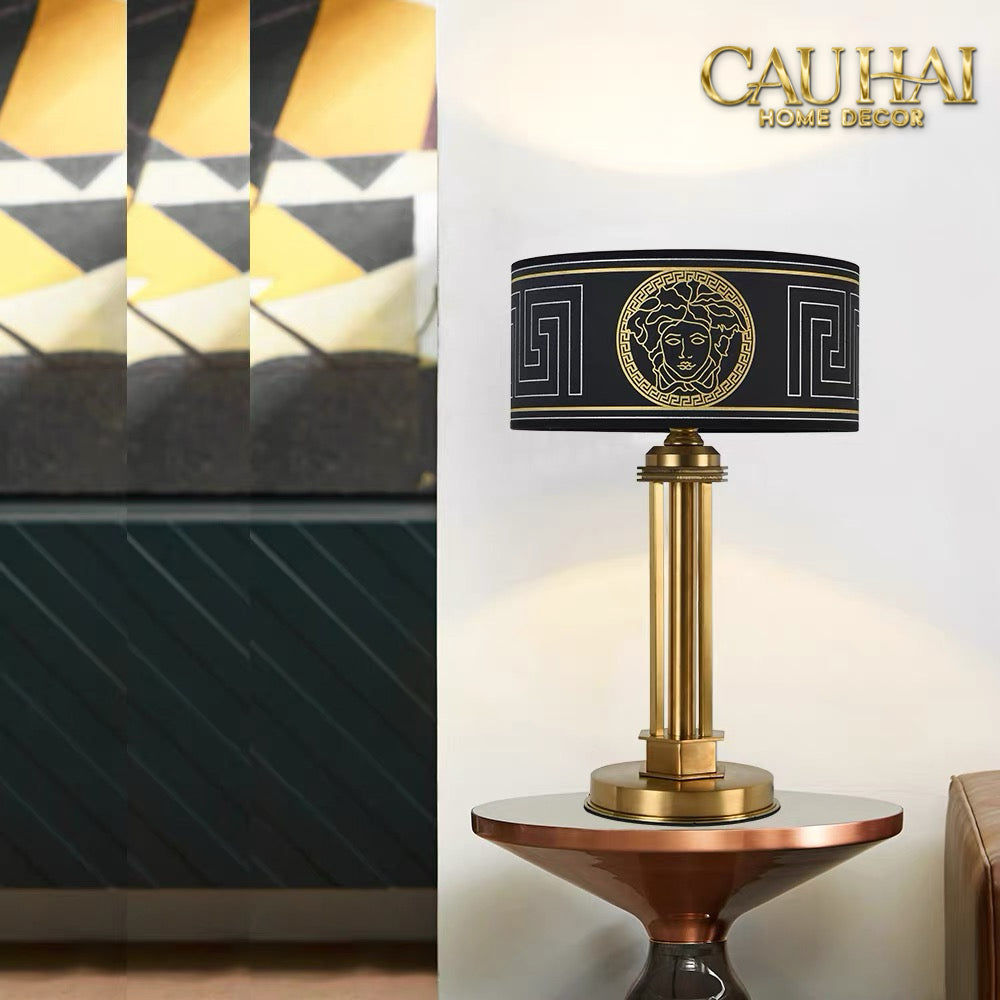 Maison Couture - Đèn Bàn Brasson Signature Medusa Noir 30x30x50-ĐÈN BÀN-CẬU HAI HOME DECOR