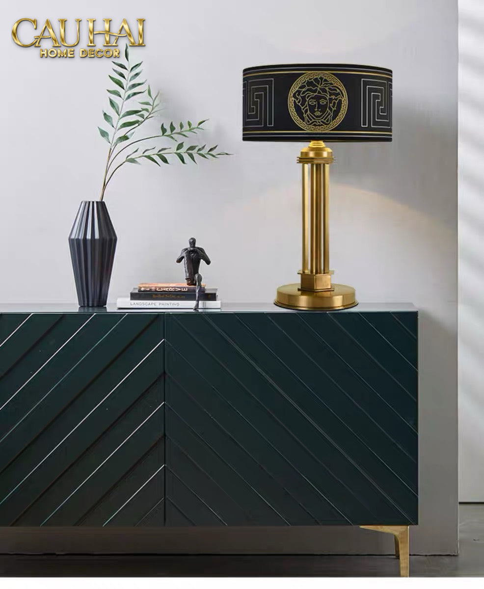 Maison Couture - Đèn Bàn Brasson Signature Medusa Noir 30x30x50-ĐÈN BÀN-CẬU HAI HOME DECOR