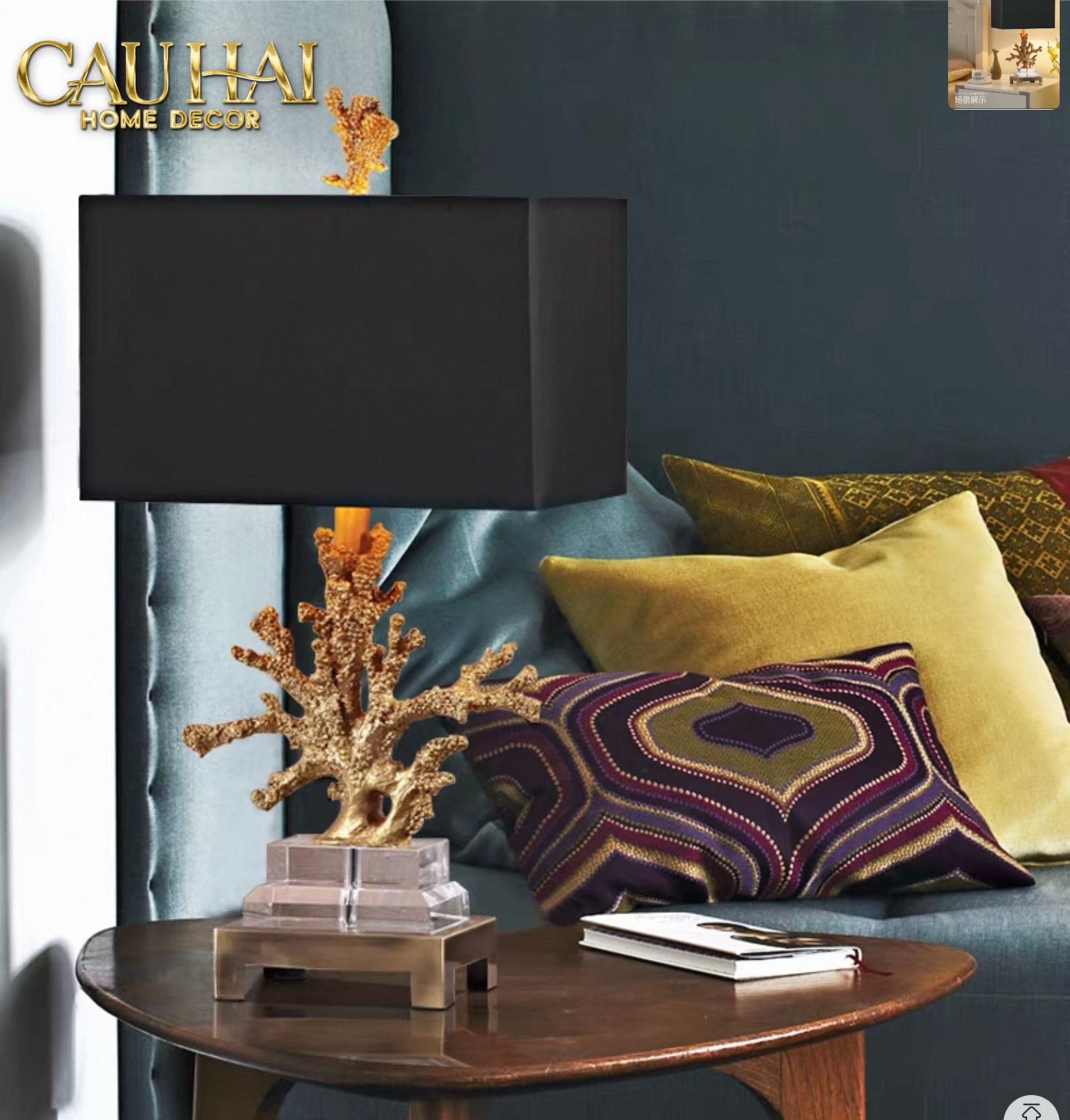 Maison Couture - Đèn Bàn Gilded Coral Side Table Lamp H62-ĐÈN BÀN-CẬU HAI HOME DECOR