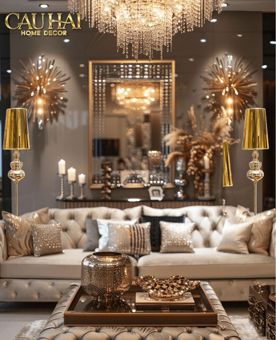 Maison Couture - Đèn Sàn Iconique Astral Andrew H164 - Métallique Gold Floor Lamp-ĐÈN SÀN-Đối tác tại Trung Quốc theo từng đơn đặt hàng-CẬU HAI HOME DECOR