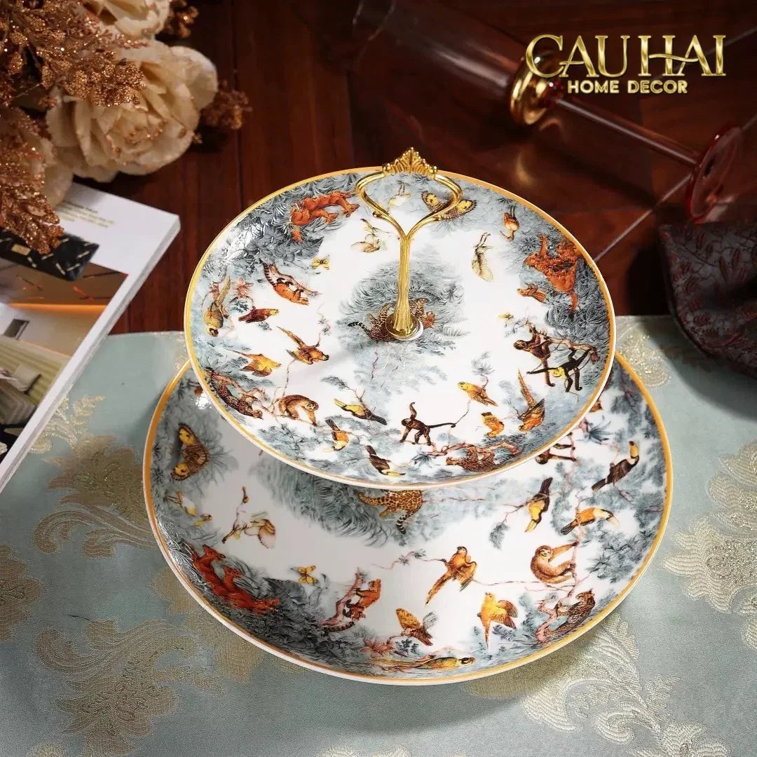Maison Couture - Đĩa 2 Tầng Allure Carnets d’Equateur Héritage - Deux Niveaux-SET CHÉN DĨA-CẬU HAI HOME DECOR