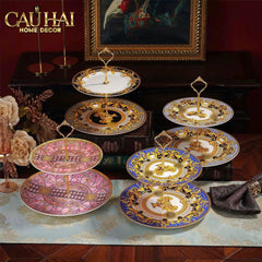 Maison Couture - Đĩa 2 Tầng Black Barocco Prestige Gala VS Étagère-SET CHÉN DĨA-CẬU HAI HOME DECOR
