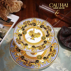 Maison Couture - Đĩa 2 Tầng Black Barocco Prestige Gala VS Étagère-SET CHÉN DĨA-CẬU HAI HOME DECOR
