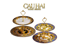 Maison Couture - Đĩa 2 Tầng Black Barocco Prestige Gala VS Étagère-SET CHÉN DĨA-CẬU HAI HOME DECOR