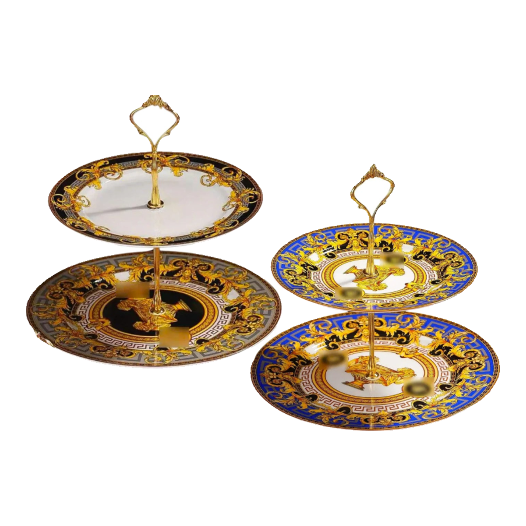 Maison Couture - Đĩa 2 Tầng Black Barocco Prestige Gala VS Étagère